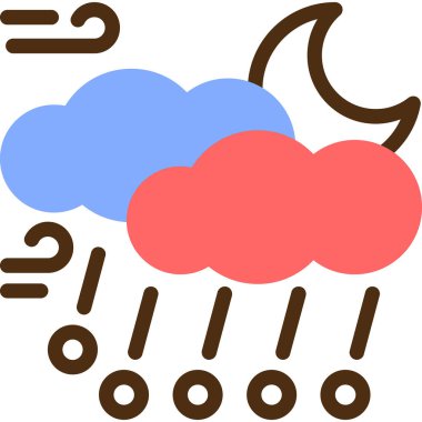 Yağmur. Web simgesi basit illüstrasyon