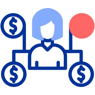 Para için. Web simgesi basit illüstrasyon