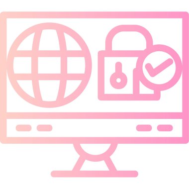 - İnternet. Web simgesi basit illüstrasyon