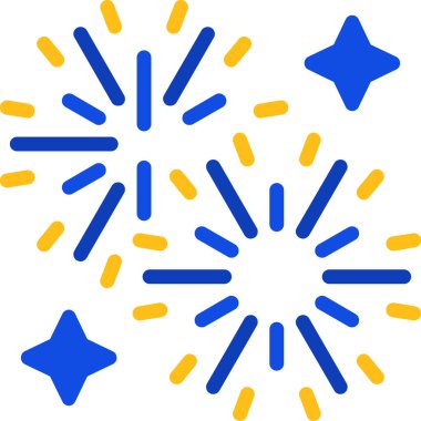 Havai fişekler. Web simgesi basit illüstrasyon