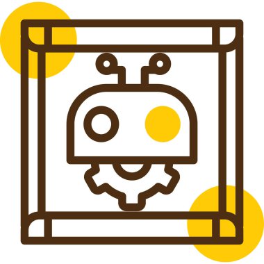 robot. Web simgesi basit illüstrasyon