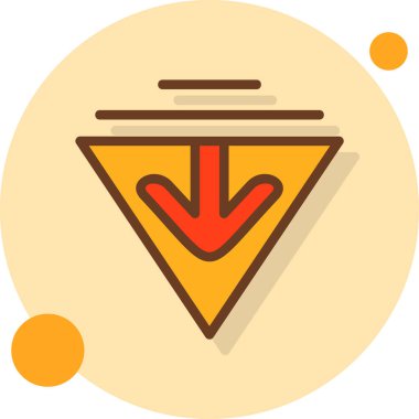 Düz biçimli ok aşağı simgesi