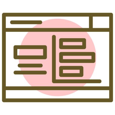 Tarayıcı. Web simgesi basit illüstrasyon