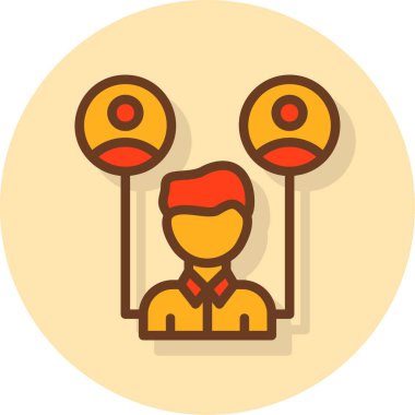 İnsan simgesinin vektör illüstrasyonu