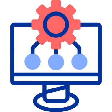 bilgisayar ayarları web simgesi basit vektörü