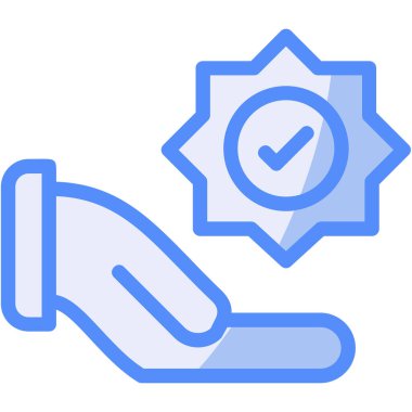 İşaretleme simgesiyle el. İşaretli el çizgisi. simge rengi düz izole vektör çizimi