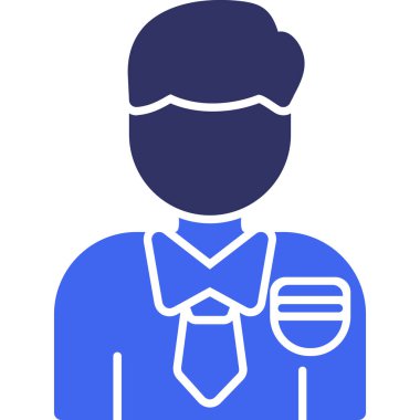 avatar erkek iş adamı simgesi düz stil