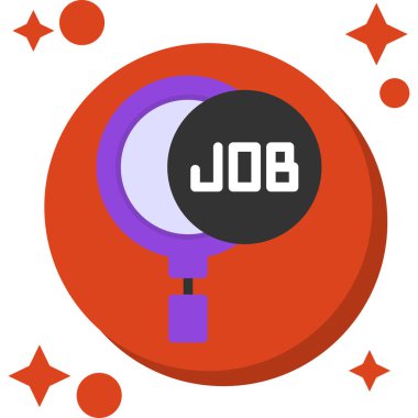 Bir megafon ikonuyla iş görüşmesi. İş araması. düz dizayn