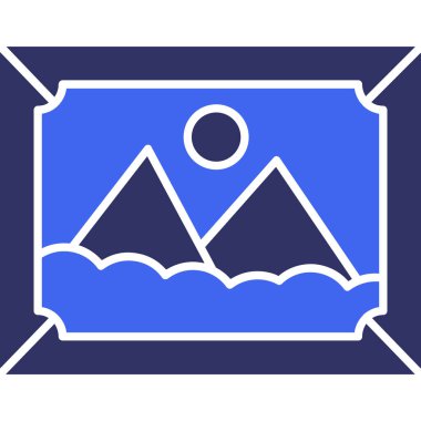 Gemisi olan bir denizin vektör simgesi