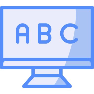 Bilgisayar ekranı. Web simgesi basit illüstrasyon