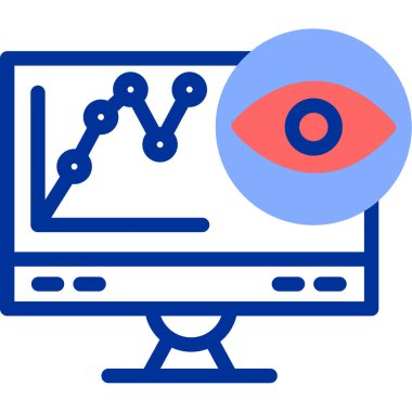 Göz. Web simgesi basit illüstrasyon
