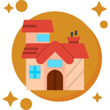 Şirin bir karikatür ikonunun vektör çizimi