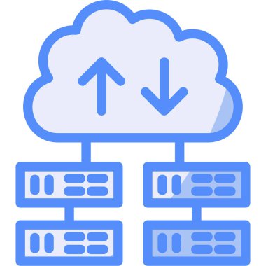 Sunucu. Web simgesi basit illüstrasyon
