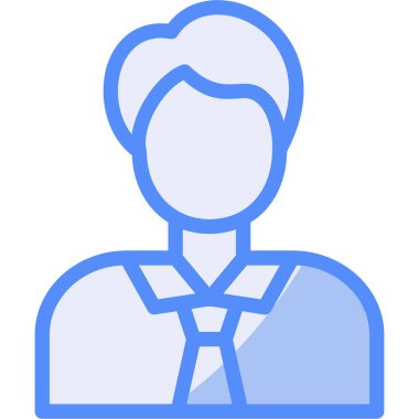 Müdür bey. Web simgesi basit illüstrasyon