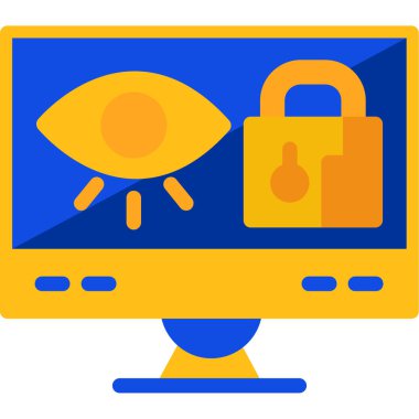 güvenlik veri sistemi simgesi düz biçimli