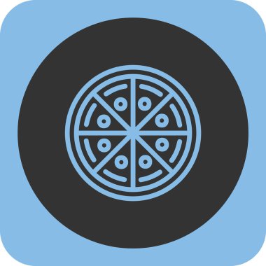 Pizza ikonu vektör illüstrasyonu
