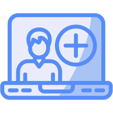 doktor hasta ikon vektör çizimi çizimi