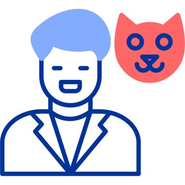 Evcil hayvan. Web simgesi basit illüstrasyon