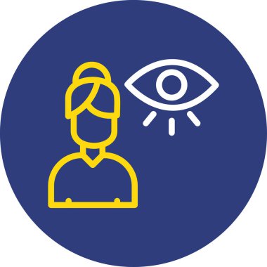 Göz simgesinin vektör illüstrasyonu