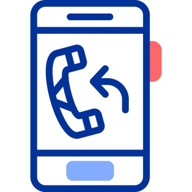 telefon simgesini arayın. Vektör çizim