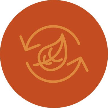 Bir yaprak simgesinin vektör illüstrasyonu