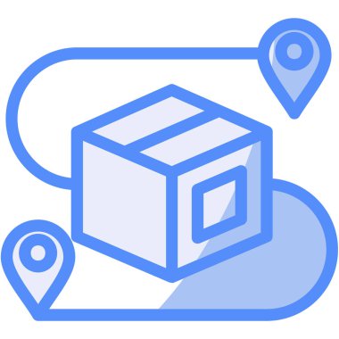 harita konumu dağıtım simgesi ana hat biçiminde