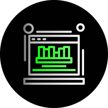 Modern bir bilgisayar simgesinin vektör çizimi