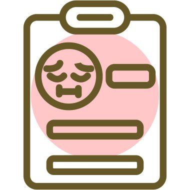 üzgün ve kızgın maske, simge, vektör çizimi beyaz arkaplanda