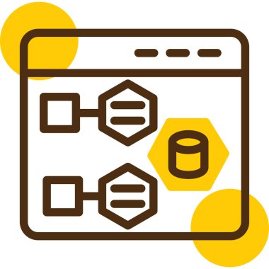 veritabanı veri simgesi - taslak biçimi