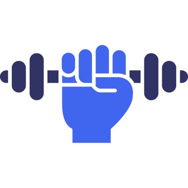 Dambılı el. Basit tasarım. Beyaz arkaplanda izole edilmiş vektör