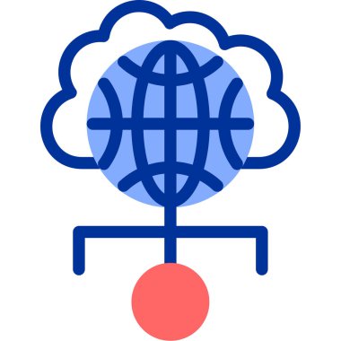 bulut web simgesi vektör illüstrasyonu