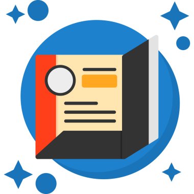 Kitap. Web simgesi basit illüstrasyon