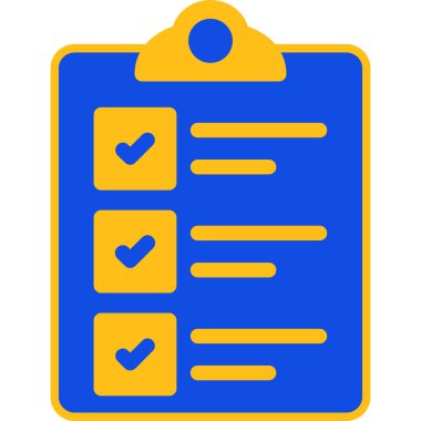 Kontrol listesi. Web simgesi basit illüstrasyon