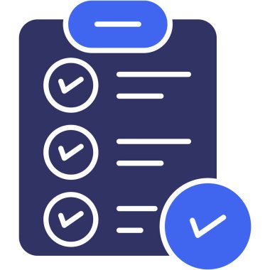 Kontrol listesi simgesi, vektör illüstrasyonu