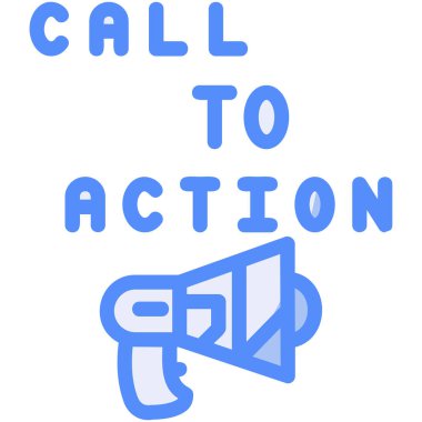 vektör el hareket halinde megafonu çizdi.