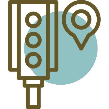 GPS simge göster. vektör çizim