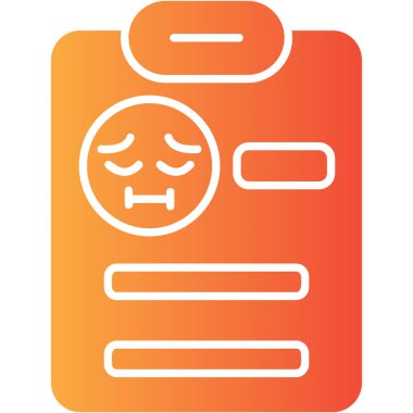 üzgün yüz ifadeleri simgesi, vektör illüstrasyonu