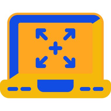 Bilgisayar. Web simgesi basit illüstrasyon