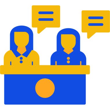 Konferans simgesi, vektör çizimi