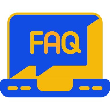 Faq. Web simgesi basit illüstrasyon