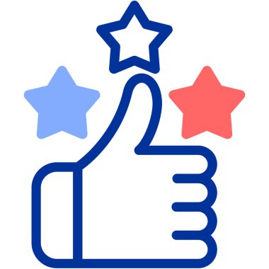 başparmak yukarıya. vektör çizim