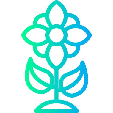 Bitki. Web simgesi basit illüstrasyon