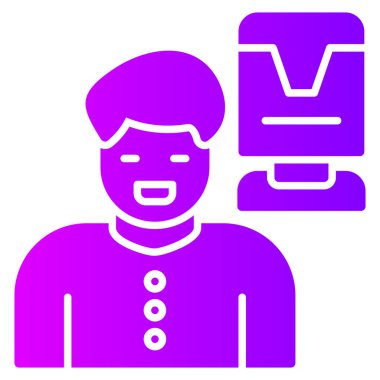 Adamım. Web simgesi basit illüstrasyon