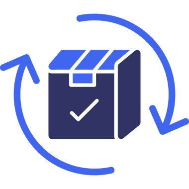 Kutu. Web simgesi basit illüstrasyon
