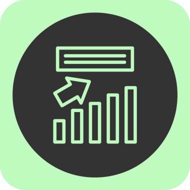 çizelge simgesi soyut arka grubunda izole edildi