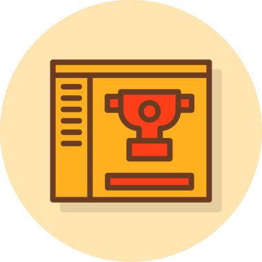 Kupa. Web simgesi basit illüstrasyon