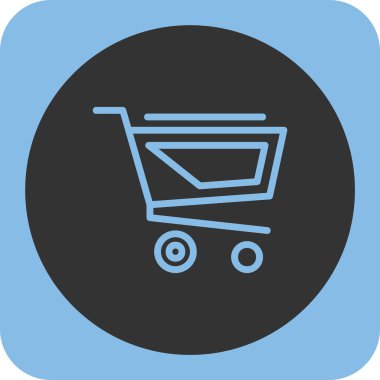 shopping cart, web icon simple illustration