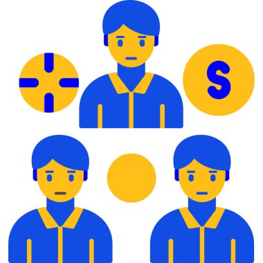 İşaretli bir adamın vektör çizimi