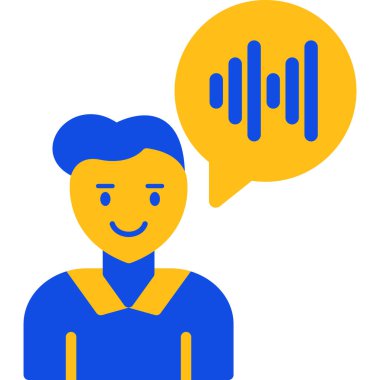 Konuş. Web simgesi basit illüstrasyon