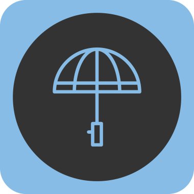 şemsiye simgesi, vektör illüstrasyonu